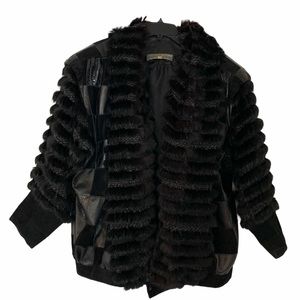 Vintage Marilyn Blumer Coat Jacket Suede Fur